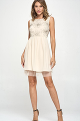 Mini Skater Dress with Soft Tulle Layers