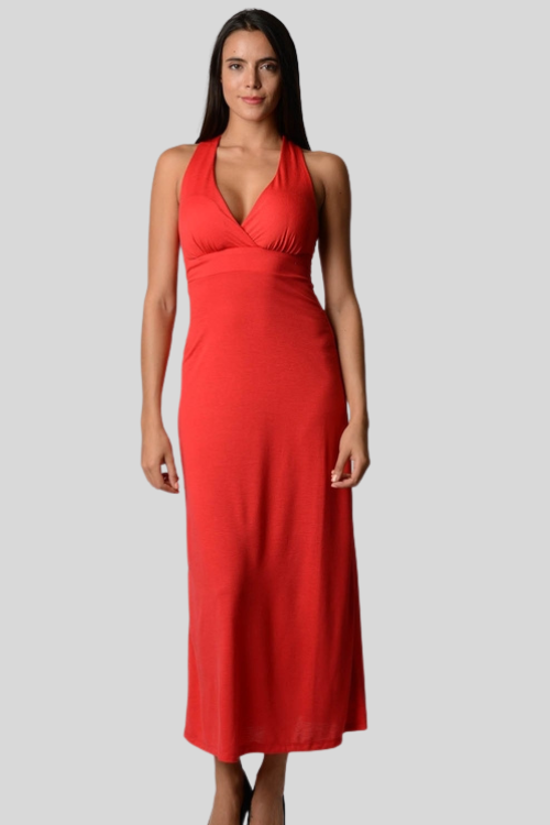 Strappy Backless Halter Maxi Dress – Dresses by Lumiark