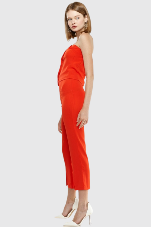 Poly Twill Cropped Trousers