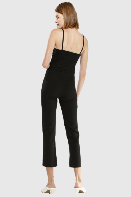 Poly Twill Cropped Trousers