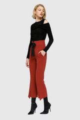 High Waist Slit Detail Trousers