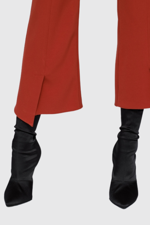 High Waist Slit Detail Trousers