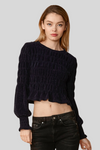 Midnight Peplum Knit Sweater – Sweaters & Hoodies by Lumiark