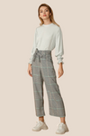 Cropped Plaid Pants with Tie Waist – Pants by Lumiark