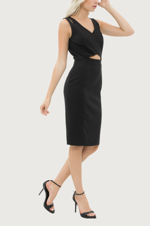 Sleek Keyhole Midi Dress – Dresses by Lumiark