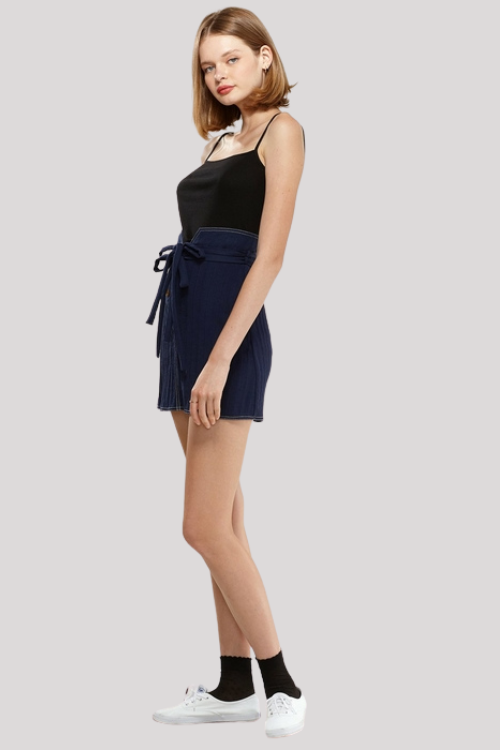 High Waist Double Strap Button Skirt – Skirts by Lumiark