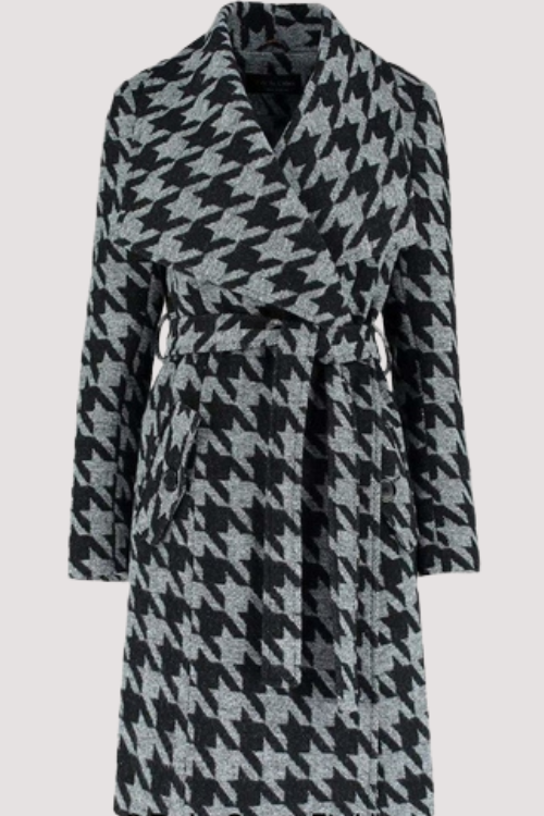 Dogtooth Belted Duster Coat – Jackets & Coats by Lumiark