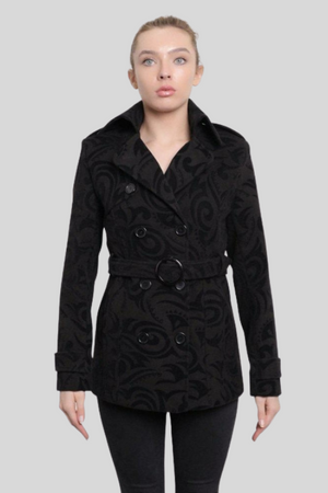 Tribal Print Belted Short Coat – Jackets & Coats by Lumiark