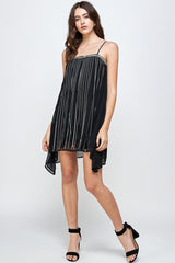 Flowy Metallic Fringe Mini Dress