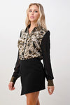 Silk Marble Print Shirt with Button Cuffs – Women's Clothing by Lumiark