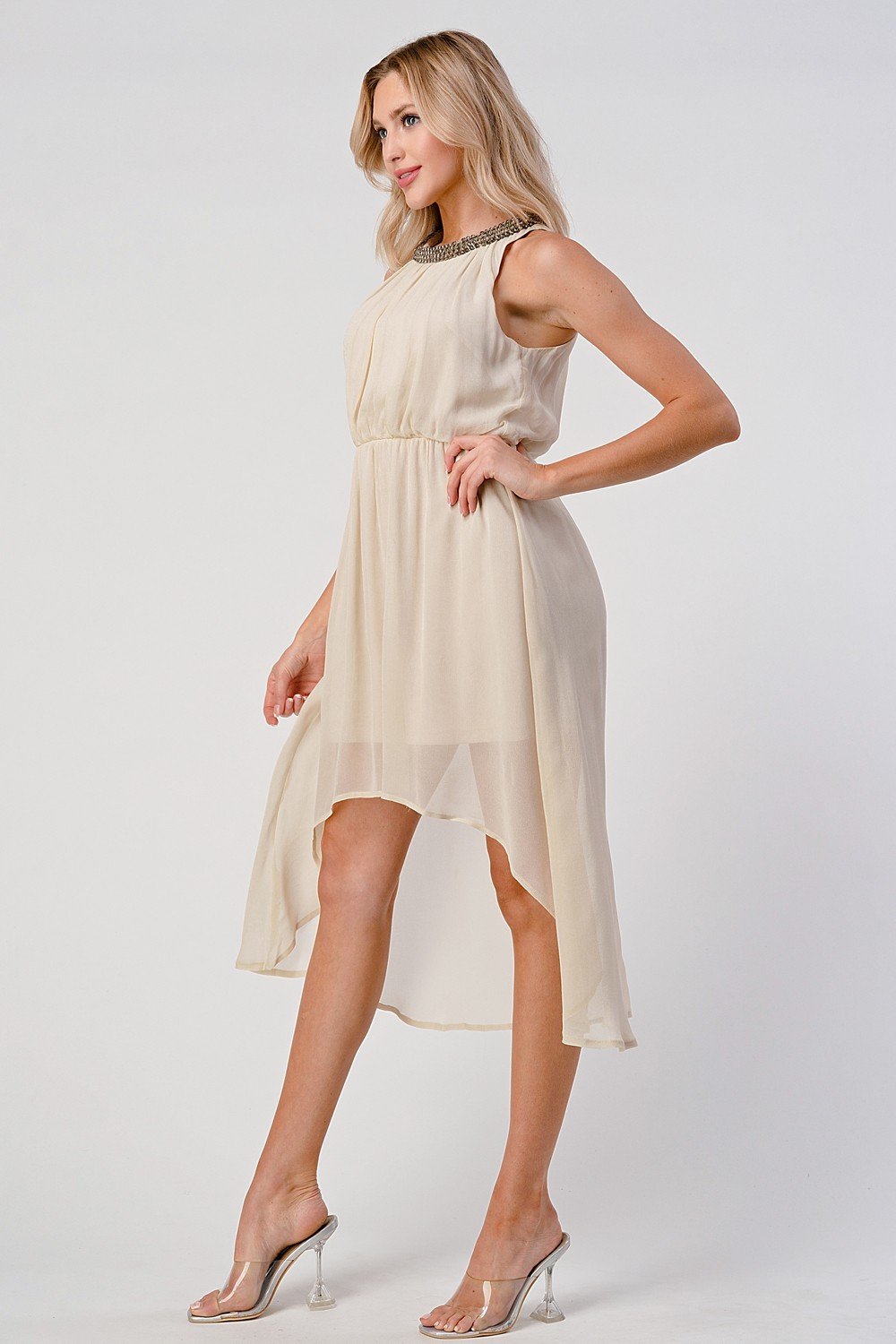 Beaded High-Low Dress – Women's Clothing by Lumiark