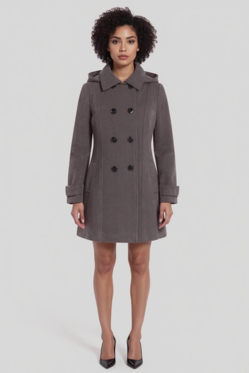 Double Breasted Wool-Feel Coat