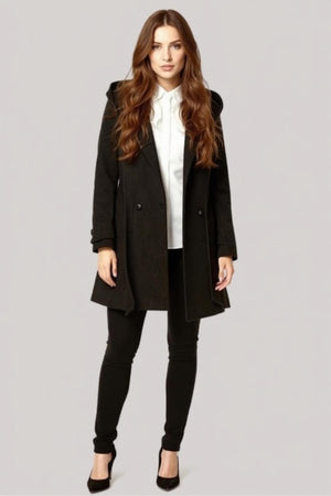 Shawl Collar Slim Fit Coat with Hood – Jackets & Coats by Lumiark