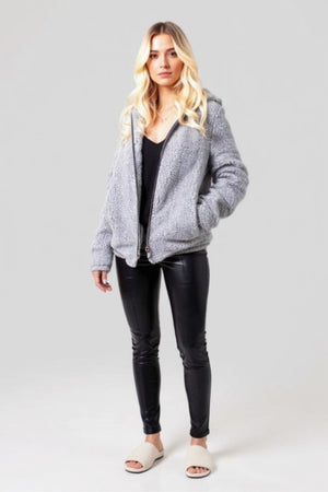 Lauren Zip Up Borg Teddy Jacket – Jackets & Coats by Lumiark