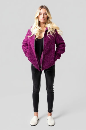 Lauren Zip Up Borg Teddy Jacket – Jackets & Coats by Lumiark