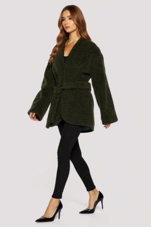 Cosy Belted Teddy Coat – Jackets & Coats by Lumiark