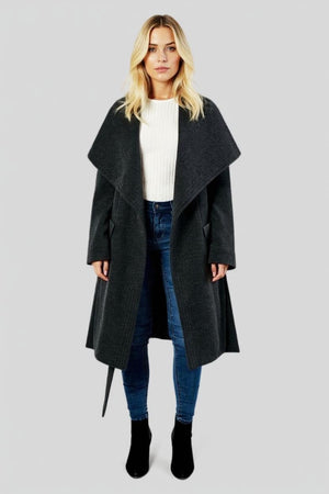 Wool Blend Large Lapel Duster Coat – Jackets & Coats by Lumiark