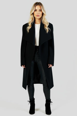 Wool Blend Large Lapel Duster Coat – Jackets & Coats by Lumiark
