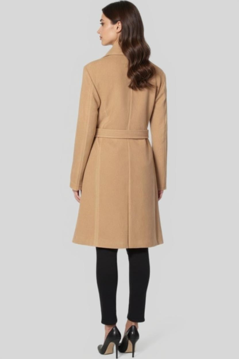 Wool Blend Large Lapel Duster Coat